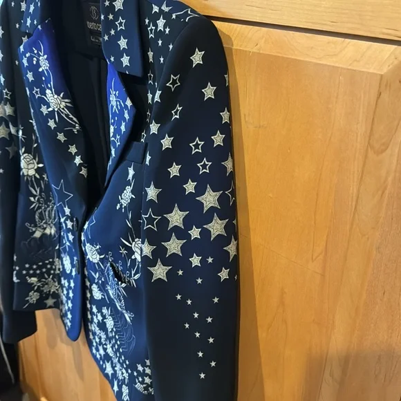 RARE Roberto Cavalli Women's Main Line Star Embellished Blazer Jacket